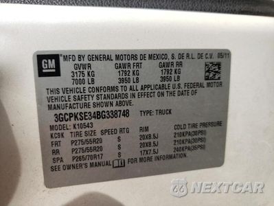 Zdjęcie 10 z 10 samochodu: 2011 CHEVROLET SILVERADO K1500 LT VIN:3GCPKSE34BG338748 - miniatura