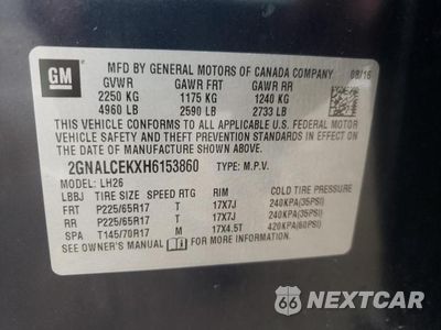 Zdjęcie 10 z 10 samochodu: 2017 CHEVROLET EQUINOX LT VIN:2GNALCEKXH6153860 - miniatura