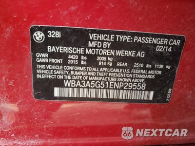 Zdjęcie 10 z 10 samochodu: 2014 BMW 328 I VIN:WBA3A5G51ENP29558 - miniatura