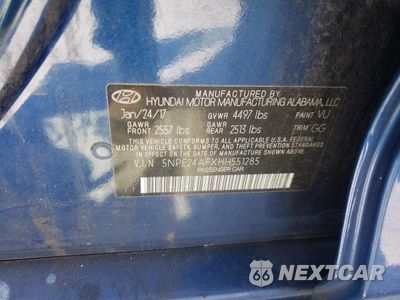 Zdjęcie 10 z 10 samochodu: 2017 HYUNDAI SONATA SE VIN:5NPE24AFXHH551285 - miniatura