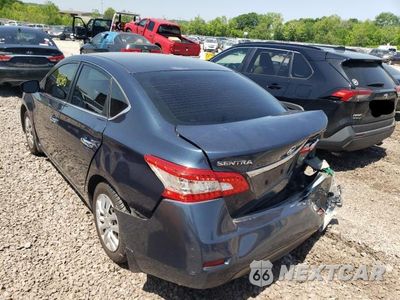 Trzecie zdjęcie samochodu z tyłu: 2014 NISSAN SENTRA S VIN:1N4AB7AP6EN853960 - miniatura