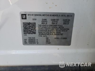 Zdjęcie 10 z 10 samochodu: 2020 CHEVROLET EQUINOX LT VIN:3GNAXVEX2LS610747 - miniatura
