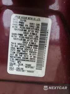 Zdjęcie 10 z 11 samochodu: 2006 NISSAN MURANO SL VIN:JN8AZ08W56W505609 - miniatura
