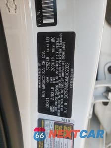 Zdjęcie 10 z 10 samochodu: 2021 KIA FORTE FE VIN:3KPF24ADXME402022 - miniatura