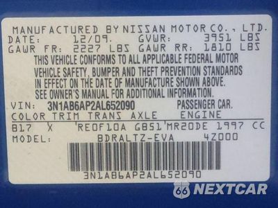 Zdjęcie 18 z 20 samochodu: 2010 NISSAN SENTRA 2.0 VIN:3N1AB6AP2AL652090 - miniatura