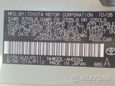 Zdjęcie 17 z 25 samochodu: 2009 TOYOTA PRIUS VIN:JTDKB20U997857505 - miniatura