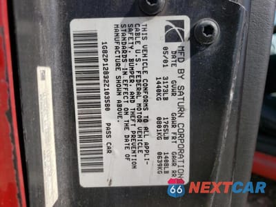 Zdjęcie 10 z 10 samochodu: 2002 SATURN SC1 VIN:1G8ZP12832Z103580 - miniatura