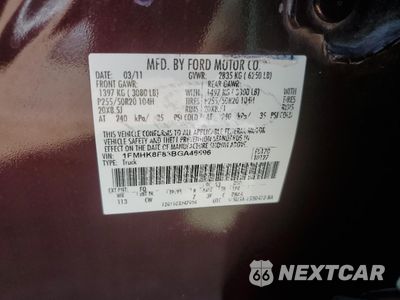 Zdjęcie 10 z 10 samochodu: 2011 FORD EXPLORER LIMITED VIN:1FMHK8F83BGA46596 - miniatura