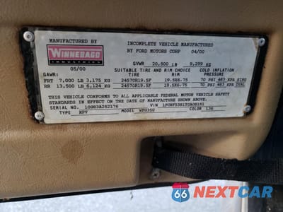 Zdjęcie 10 z 10 samochodu: 2000 FORD F550 SUPER DUTY STRIPPED CHASSIS VIN:1FCNF53S1Y0A08151 - miniatura