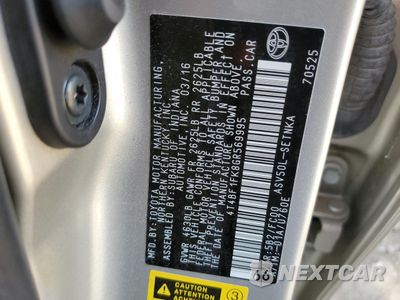 Zdjęcie 10 z 10 samochodu: 2016 TOYOTA CAMRY LE VIN:4T4BF1FK8GR569995 - miniatura