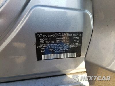 Zdjęcie 10 z 12 samochodu: 2015 HYUNDAI SONATA SE VIN:5NPE24AF0FH098243 - miniatura