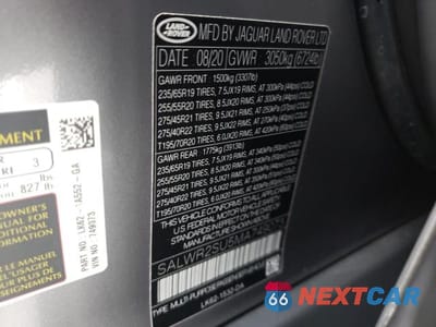 Zdjęcie 10 z 10 samochodu: 2021 LAND ROVER RANGE ROVER SPORT HSE SILVER EDITION VIN:SALWR2SU5MA749073 - miniatura