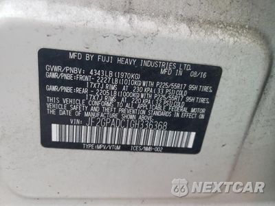 Zdjęcie 12 z 12 samochodu: 2016 SUBARU CROSSTREK PREMIUM VIN:JF2GPADC1GH336368 - miniatura