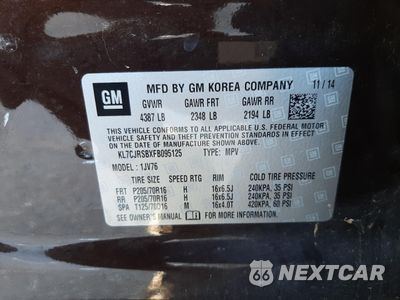 Zdjęcie 12 z 12 samochodu: 2015 CHEVROLET TRAX 1LT VIN:KL7CJRSBXFB095125 - miniatura