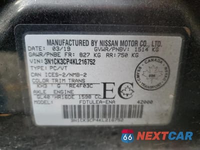 Zdjęcie 13 z 13 samochodu: 2019 NISSAN MICRA VIN:3N1CK3CP4KL216752 - miniatura