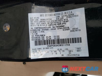 Zdjęcie 14 z 14 samochodu: 2003 FORD FOCUS ZTS VIN:1FAFP38343W311704 - miniatura