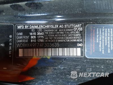 Zdjęcie 12 z 12 samochodu: 2004 MERCEDES-BENZ SLK 230 KOMPRESSOR VIN:WDBKK49F74F303635 - miniatura