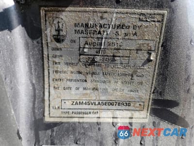 Zdjęcie 12 z 12 samochodu: 2014 MASERATI GRANTURISMO S VIN:ZAM45VLA5E0078930 - miniatura