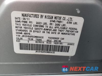 Zdjęcie 12 z 12 samochodu: 2012 INFINITI G25 VIN:JN1DV6AR5CM860432 - miniatura