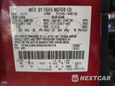 Zdjęcie 13 z 13 samochodu: 2011 FORD ESCAPE LIMITED VIN:1FMCU9EG5BKB39314 - miniatura