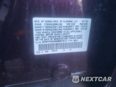 Zdjęcie 14 z 14 samochodu: 2010 HONDA PILOT EX VIN:5FNYF4H49AB021013 - miniatura