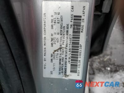 Zdjęcie 12 z 12 samochodu: 2012 MAZDA 3 I VIN:JM1BL1L88C1546857 - miniatura