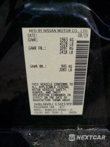 Zdjęcie 12 z 12 samochodu: 2020 NISSAN ALTIMA S VIN:1N4BL4BV0LC150599 - miniatura