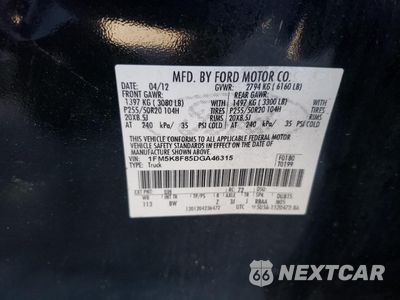 Zdjęcie 14 z 14 samochodu: 2013 FORD EXPLORER LIMITED VIN:1FM5K8F85DGA46315 - miniatura