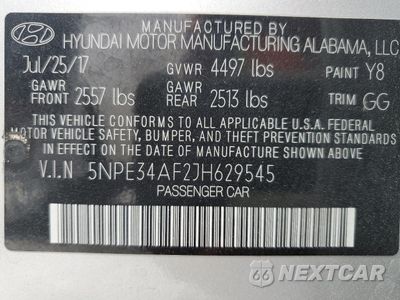 Zdjęcie 12 z 12 samochodu: 2018 HYUNDAI SONATA SPORT VIN:5NPE34AF2JH629545 - miniatura