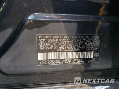 Zdjęcie 13 z 13 samochodu: 2009 LEXUS IS 250 VIN:JTHBK262392088811 - miniatura