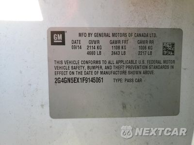 Zdjęcie 12 z 12 samochodu: 2015 BUICK REGAL PREMIUM VIN:2G4GN5EX1F9145061 - miniatura