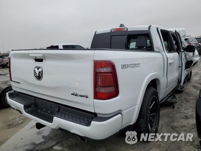 Trzecie zdjęcie samochodu z tyłu: 2020 RAM 1500 LARAMIE VIN:1C6SRFJT0LN109843 - miniatura