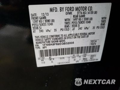 Zdjęcie 13 z 13 samochodu: 2014 FORD EXPLORER LIMITED VIN:1FM5K8F82EGB32005 - miniatura