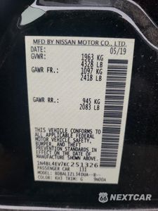Zdjęcie 13 z 13 samochodu: 2019 NISSAN ALTIMA SL VIN:1N4BL4EV7KC251326 - miniatura