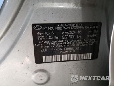 Zdjęcie 12 z 12 samochodu: 2017 HYUNDAI ELANTRA SE VIN:5NPD84LF1HH078612 - miniatura