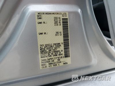 Zdjęcie 14 z 15 samochodu: 2015 NISSAN ALTIMA 2.5 VIN:1N4AL3AP9FC279583 - miniatura