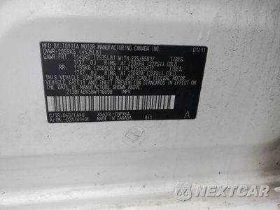 Zdjęcie 13 z 13 samochodu: 2011 TOYOTA RAV4 VIN:2T3BF4DV5BW116698 - miniatura