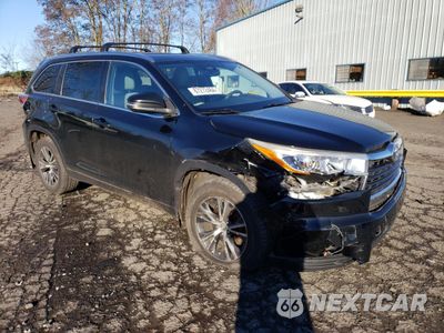 Czwarte zdjęcie samochodu z boku: 2016 TOYOTA HIGHLANDER XLE VIN:5TDJKRFH1GS327059 - miniatura