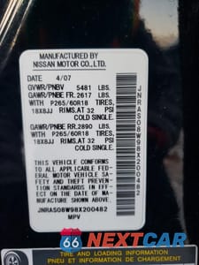 Zdjęcie 13 z 13 samochodu: 2008 INFINITI FX35 VIN:JNRAS08W98X200482 - miniatura