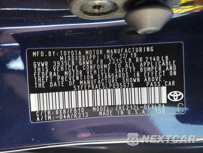 Zdjęcie 12 z 14 samochodu: 2020 TOYOTA COROLLA LE VIN:5YFEPRAE5LP095679 - miniatura