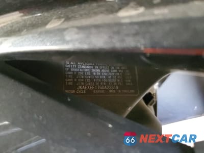 Zdjęcie 9 z 10 samochodu: 2016 KAWASAKI EX650 E VIN:JKAEXEE17GDA22819 - miniatura