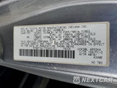 Zdjęcie 12 z 12 samochodu: 2003 TOYOTA TUNDRA ACCESS CAB SR5 VIN:5TBRT34173S426331 - miniatura