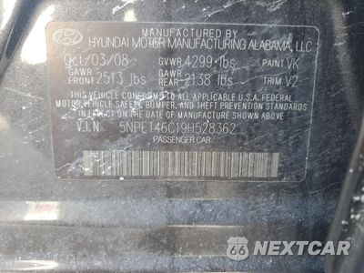Zdjęcie 14 z 14 samochodu: 2009 HYUNDAI SONATA GLS VIN:5NPET46C19H528362 - miniatura
