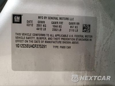 Zdjęcie 14 z 14 samochodu: 2012 CHEVROLET MALIBU 1LT VIN:1G1ZC5EU4CF275291 - miniatura