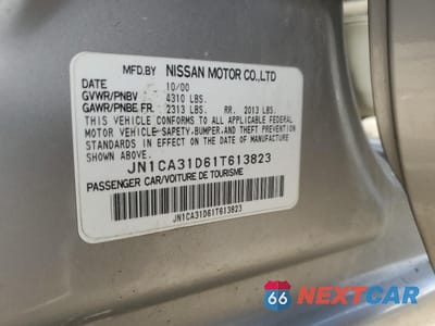 Zdjęcie 14 z 14 samochodu: 2001 NISSAN MAXIMA GXE VIN:JN1CA31D61T613823 - miniatura