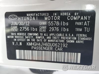 Zdjęcie 12 z 12 samochodu: 2013 HYUNDAI EQUUS SIGNATURE VIN:KMHGH4JH6DU062192 - miniatura