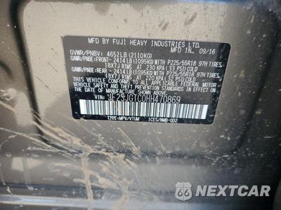 Zdjęcie 13 z 13 samochodu: 2017 SUBARU FORESTER 2.0XT TOURING VIN:JF2SJGTC0HH470869 - miniatura