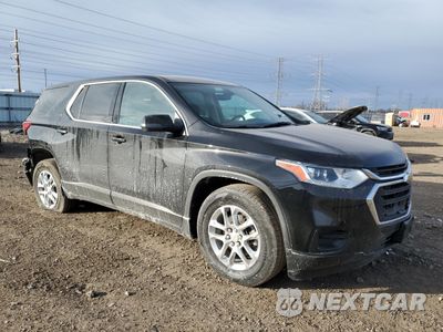 Czwarte zdjęcie samochodu z boku: 2021 CHEVROLET TRAVERSE LS VIN:1GNERFKW6MJ190703 - miniatura