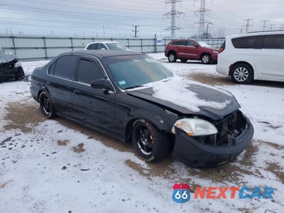 Czwarte zdjęcie samochodu z boku: 1996 HONDA CIVIC LX VIN:1HGEJ6605TL026711 - miniatura