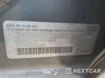 Zdjęcie 12 z 12 samochodu: 2013 AUDI A4 PREMIUM PLUS VIN:WAUFFAFL0DN025440 - miniatura